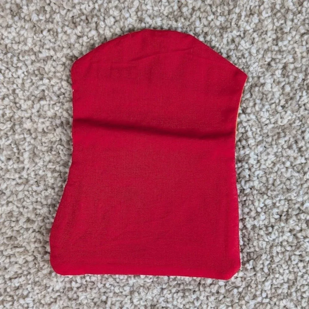 Pocket Wallet Credit Card Holder Red Bright Watercolors Interior‎ Small Clutch
